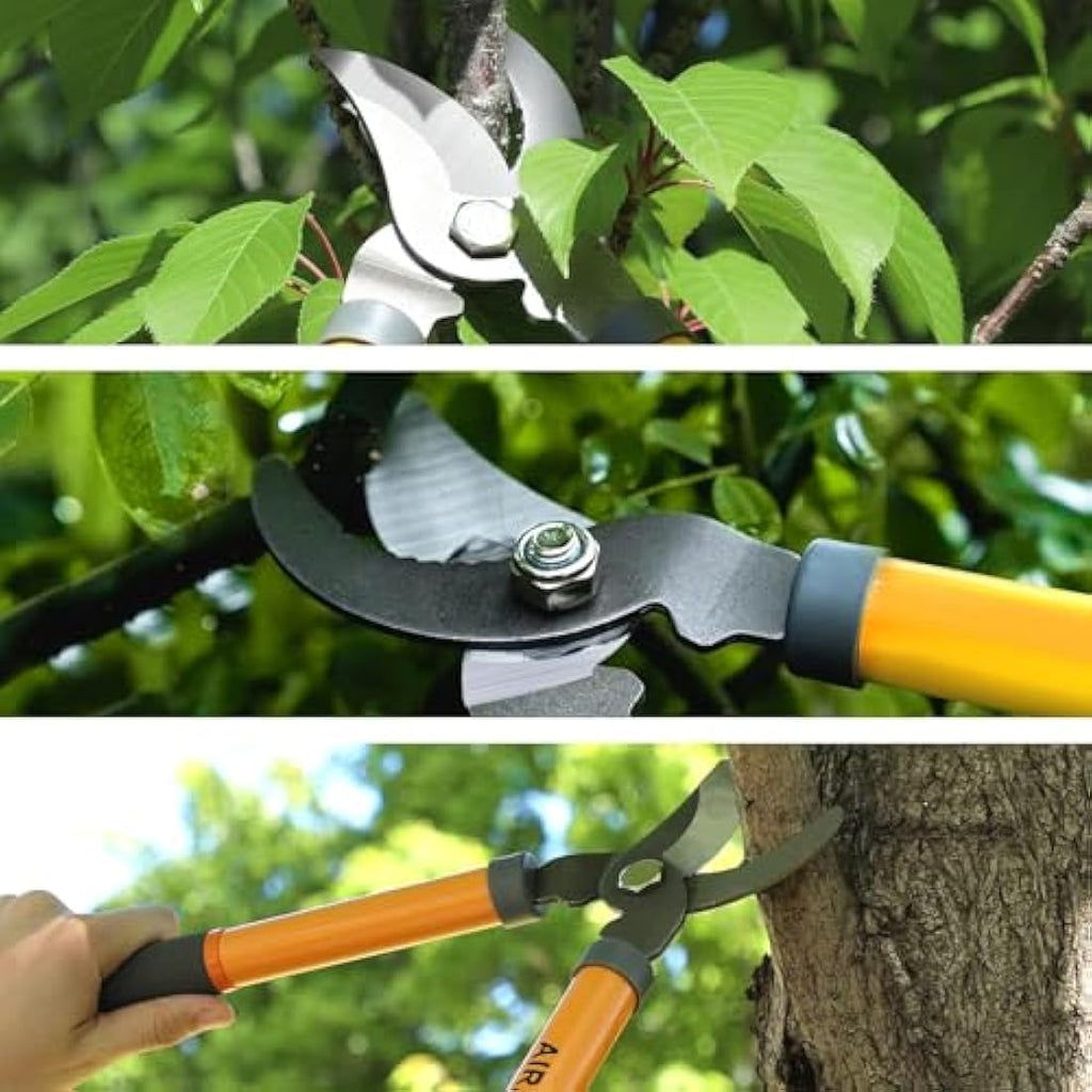 AIRAJ 40cm Bypass Tree Loppers | Carbon Steel Garden Branch Shears