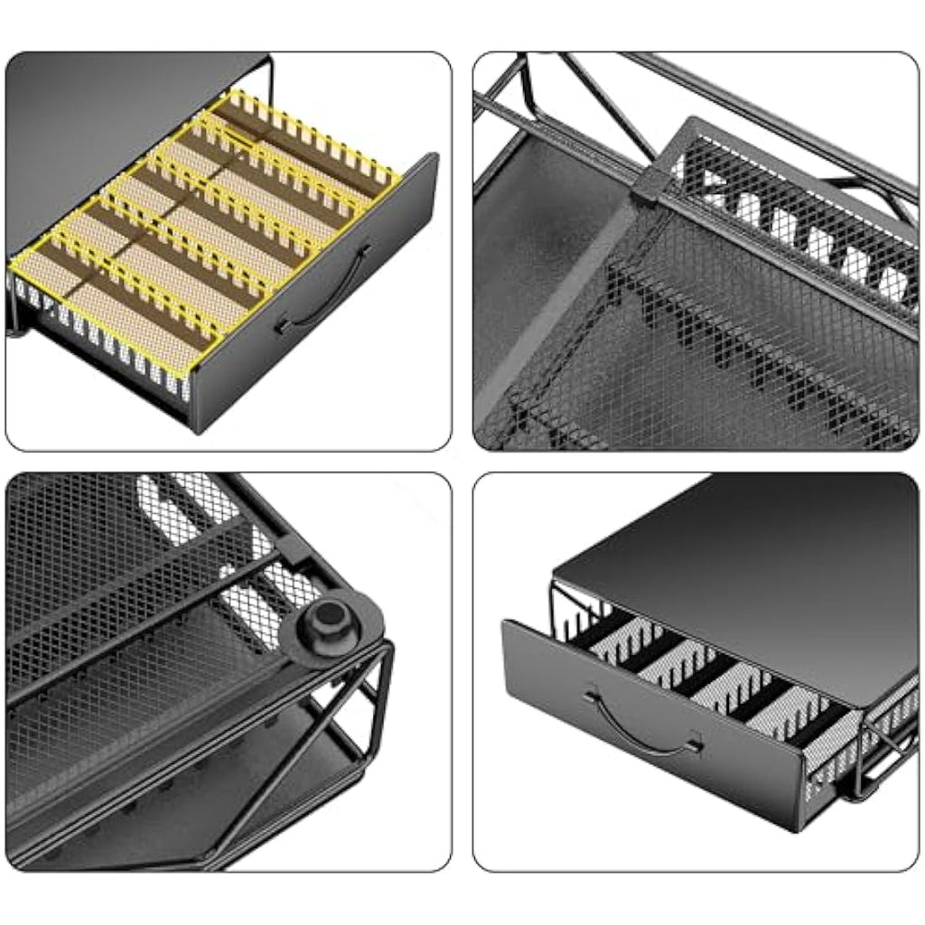 HFHOME Metal Coffee Pod Holder – Vertuo & Dolce Gusto Capsule Drawer