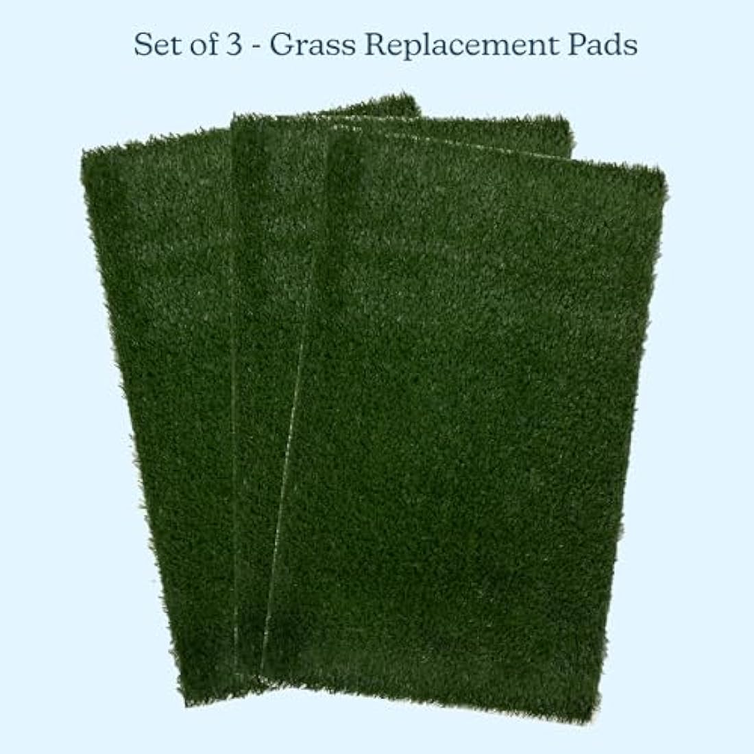 PETMAKER Reusable Artificial Grass Puppy Pee Pads - 3-Pack Green Mats