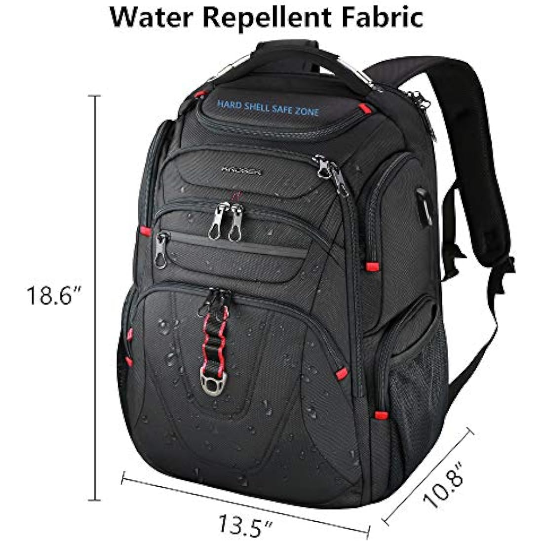 KROSER 17.3 Inch Laptop Backpack – TSA Travel Bag with RFID & USB Port