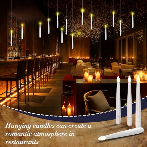 Jolof Store Flameless Floating Candles with Wand Remote - 20 PC LED Set