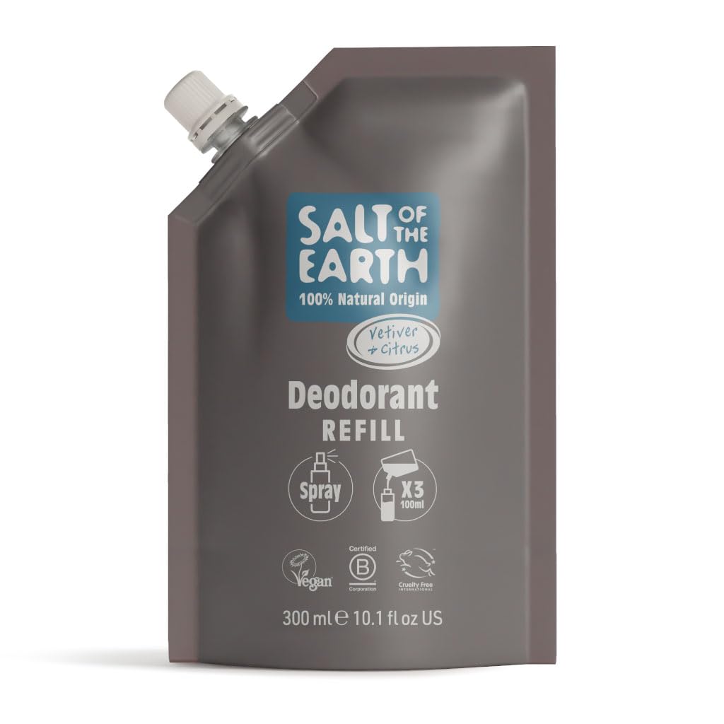 Salt of the Earth Natural Deodorant Spray Refill - Vetiver & Citrus 300ml