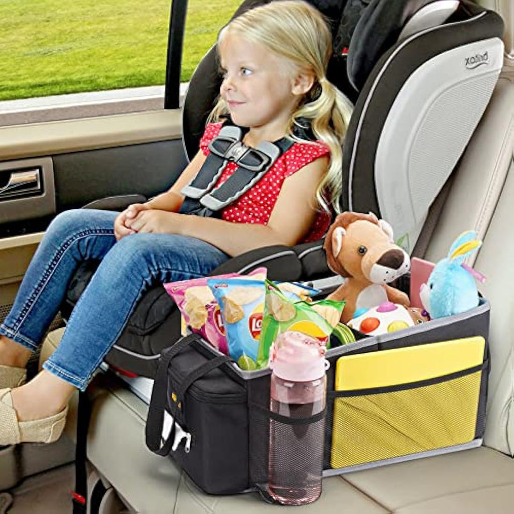 Alijees Car Seat Organiser – 600D Oxford Storage Caddy with Cup Holders