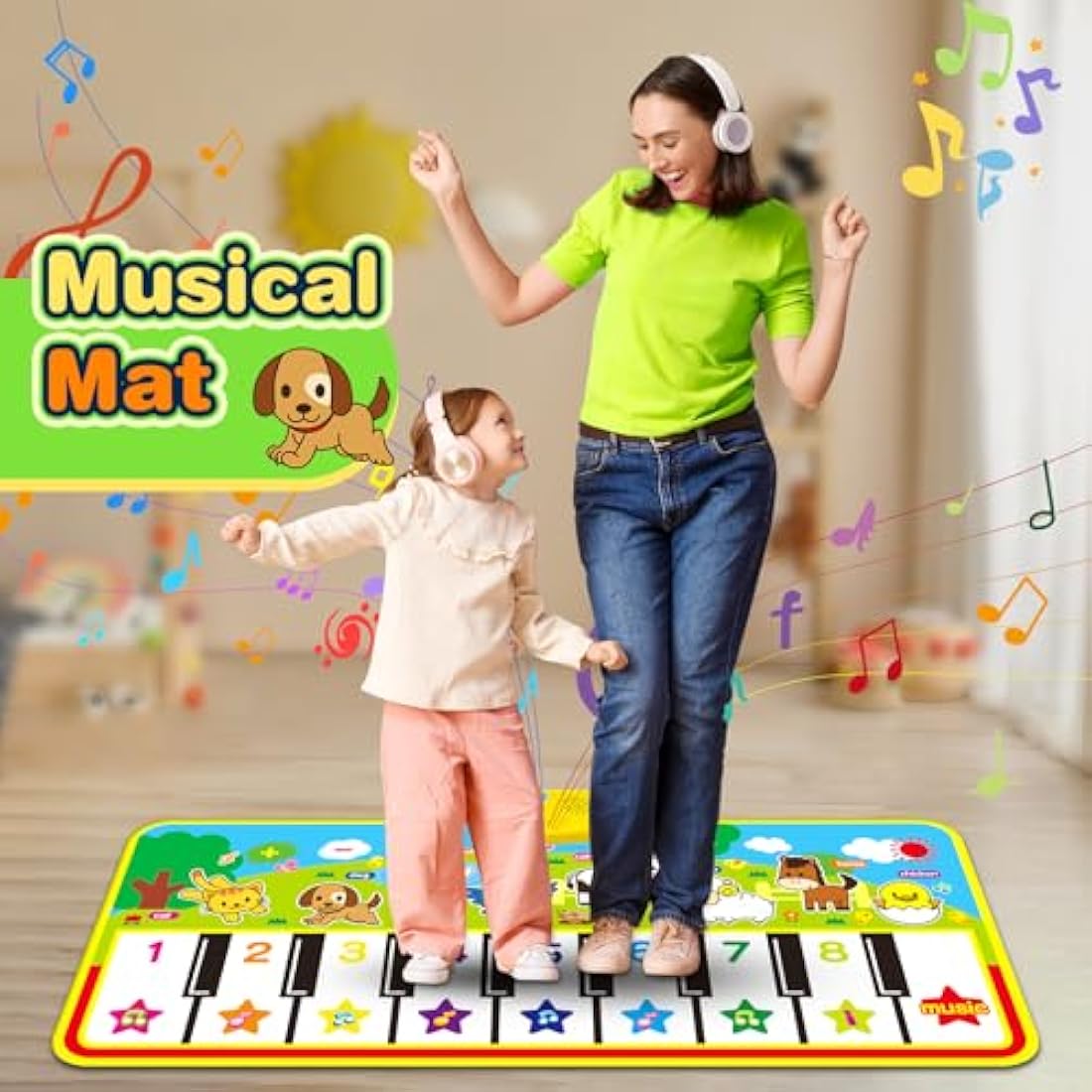 m zimoon Kids Piano Mat – Large Musical Floor Carpet for Toddlers
