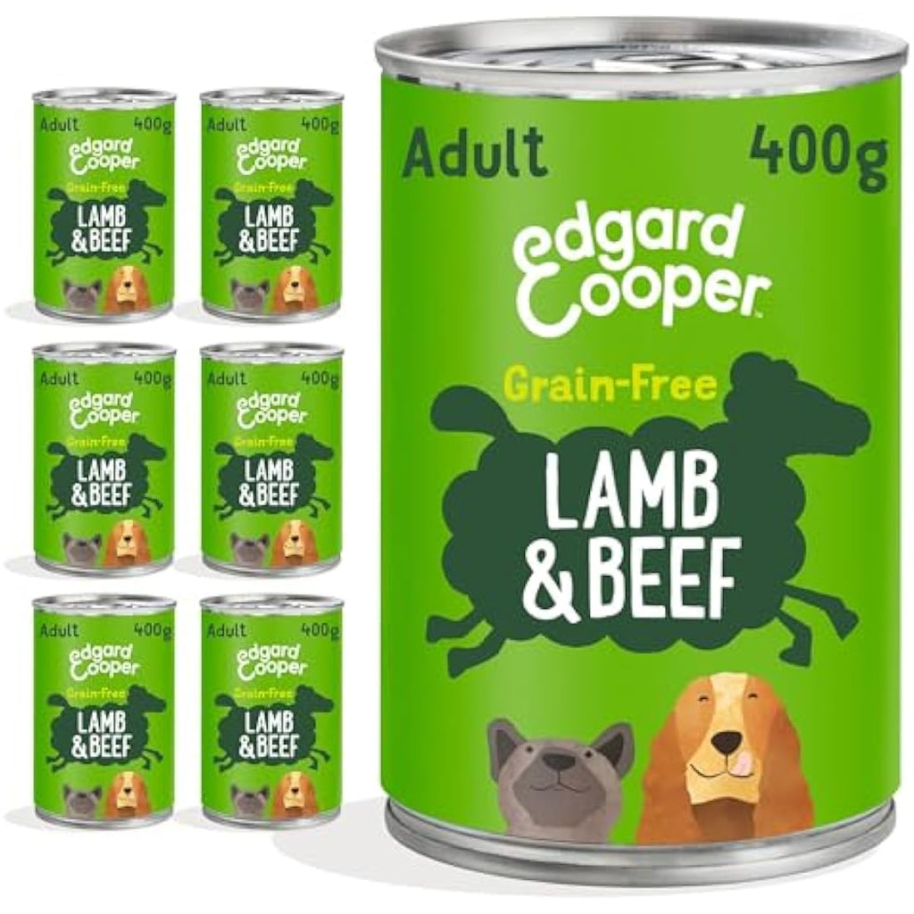 Edgard & Cooper Grain-Free Wet Dog Food | Lamb & Beef Gravy | 6x400g
