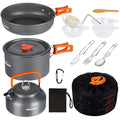 Overmont Camping Cookware Set | 0.8L/1.2L Portable Kettle & Mess Kit