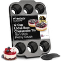 Wrenbury 12 Cup Mini Cheesecake Tin | Loose Base Steel Muffin Mould