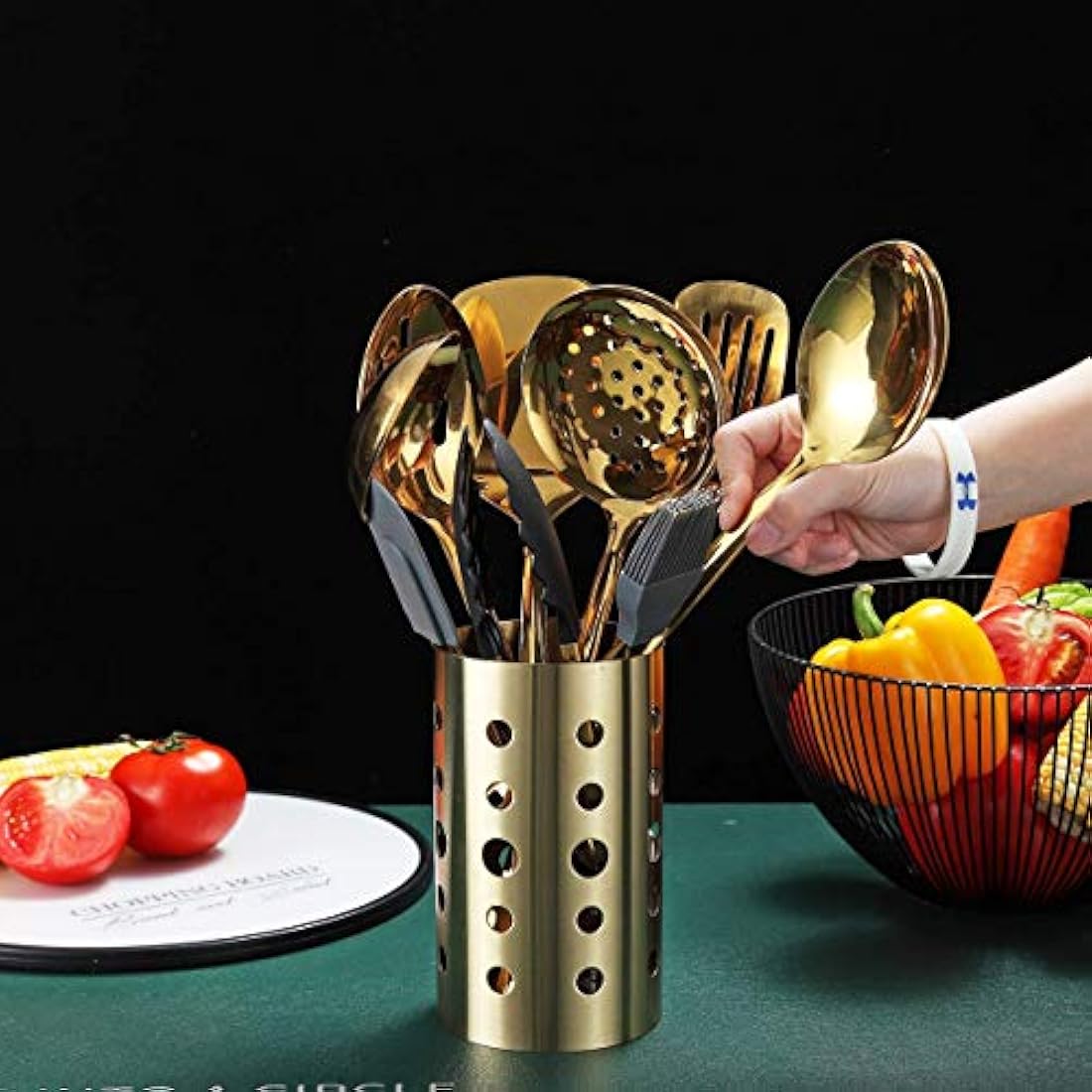 Berglander Gold Kitchen Utensils Set | 13-Piece Stainless Steel Cookware