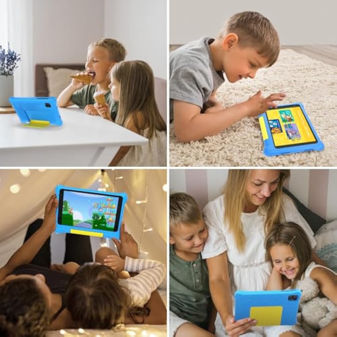 Ainmel 7 Inch Kids Tablet – Android 13, 5GB RAM, 32GB ROM with Case (Blue)