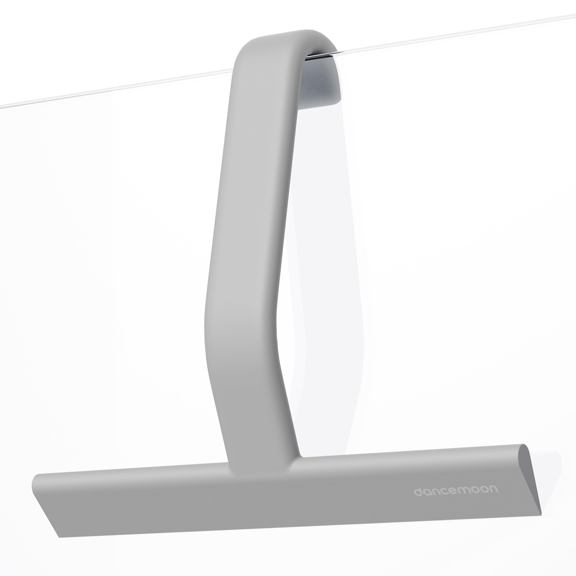 dancemoon JustHang Silicone Shower Squeegee with Built-in Hook, Grey