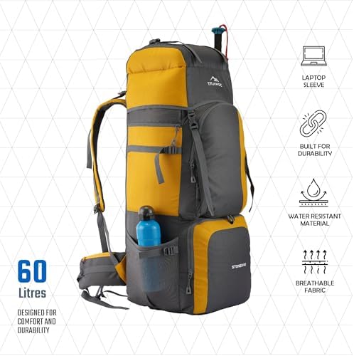 TRAWOC STONEX 60L Trekking Rucksack – Hiking & Travel Backpack