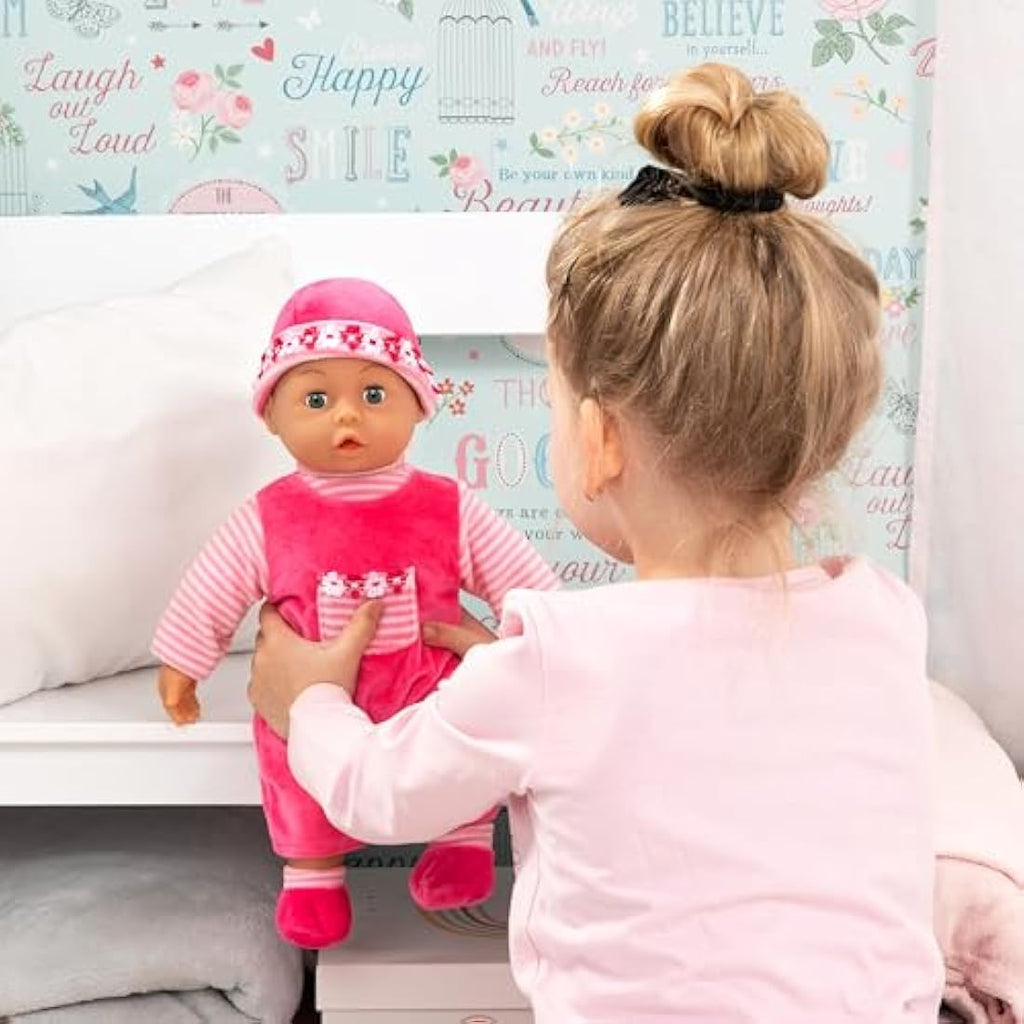 Bayer Design 15-Inch First Words Baby Doll with 24 Sounds - Pink