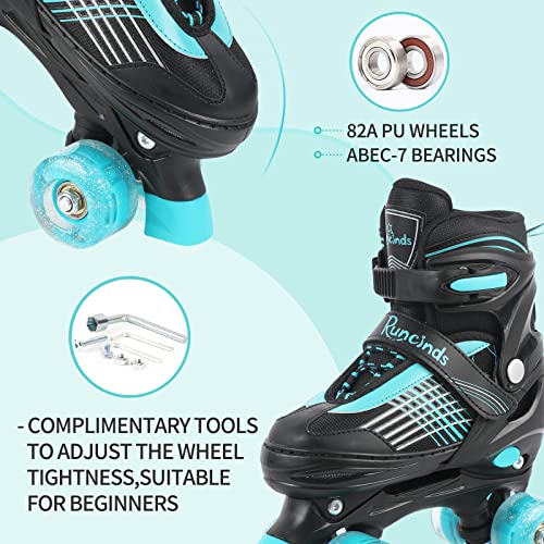Runcinds Adjustable Roller Skates for Kids – Light Up Wheels for Beginners