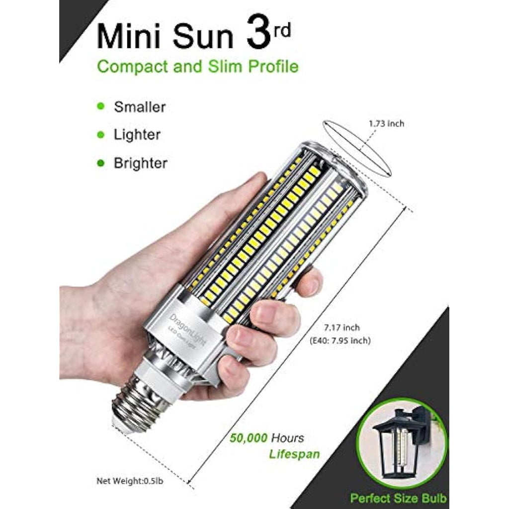 54W LED Corn Light Bulb | 6000K Daylight E27 E40 Base