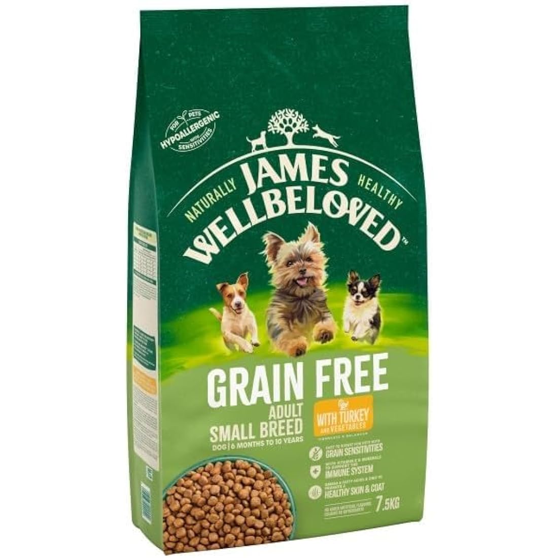 James Wellbeloved Grain-Free Small Breed Turkey Dog Food | 7.5kg