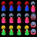 Ainiv 12PCS LED Emoji Bouncing Dolls – Light Up Jumping Elf Fidget Toys