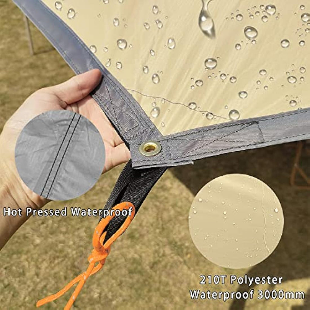 5x5m Waterproof Camping Tarp | Octagon UV Sun Canopy Shelter