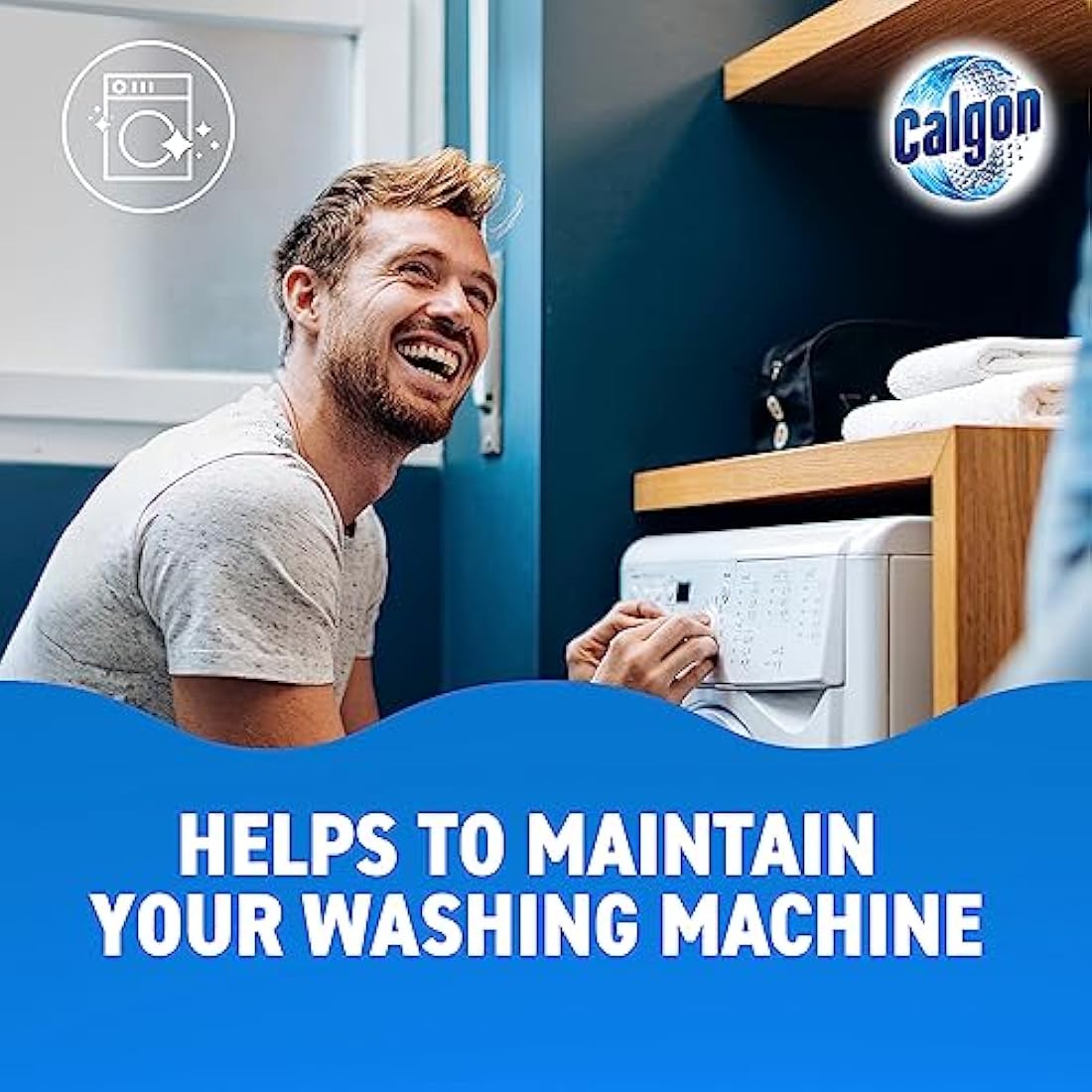Calgon 4-in-1 Washing Machine Cleaner & Water Softener - 45 Tablets