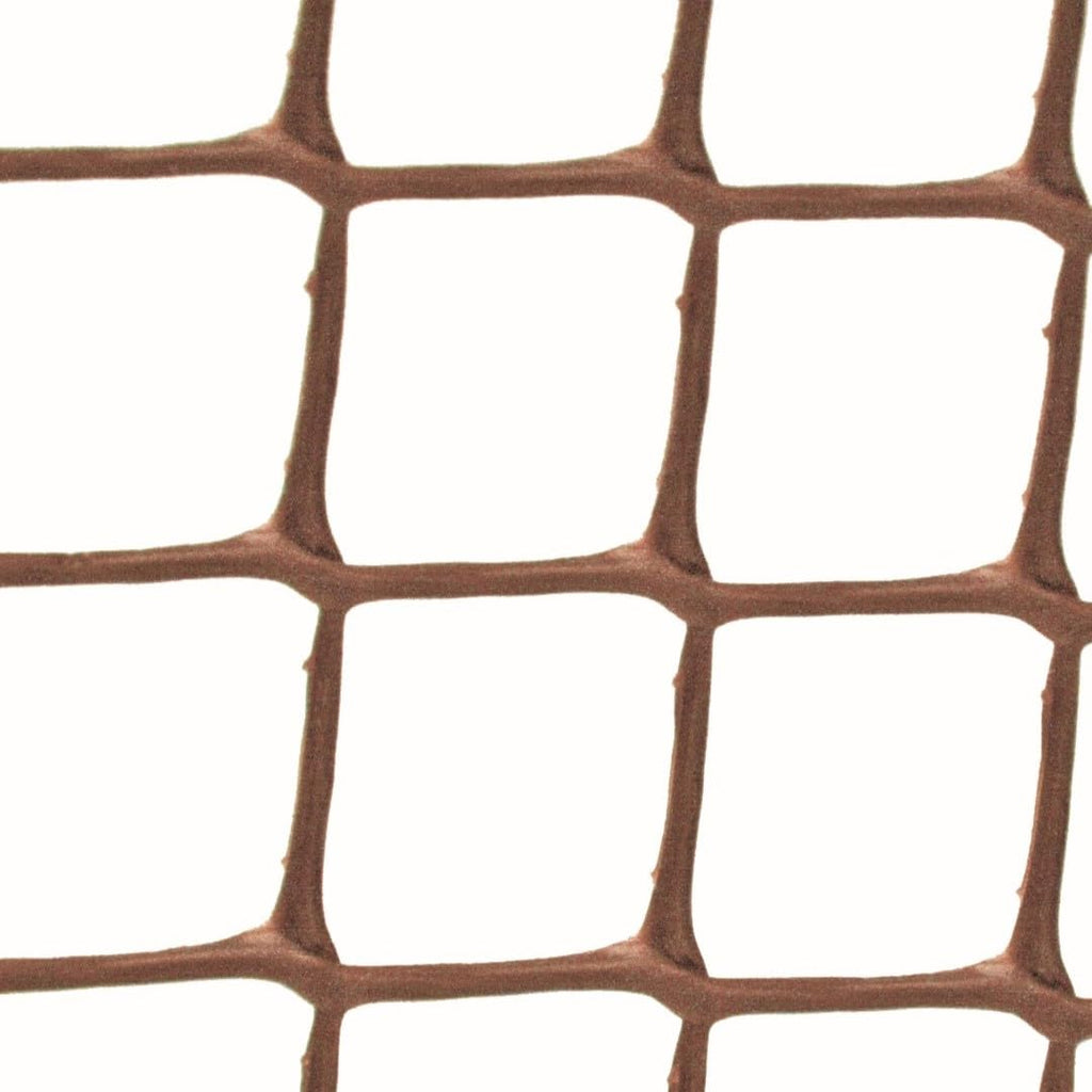 Tildenet Brown Plastic Garden Mesh - 50mm Netting for Fencing, 0.5 x 20m