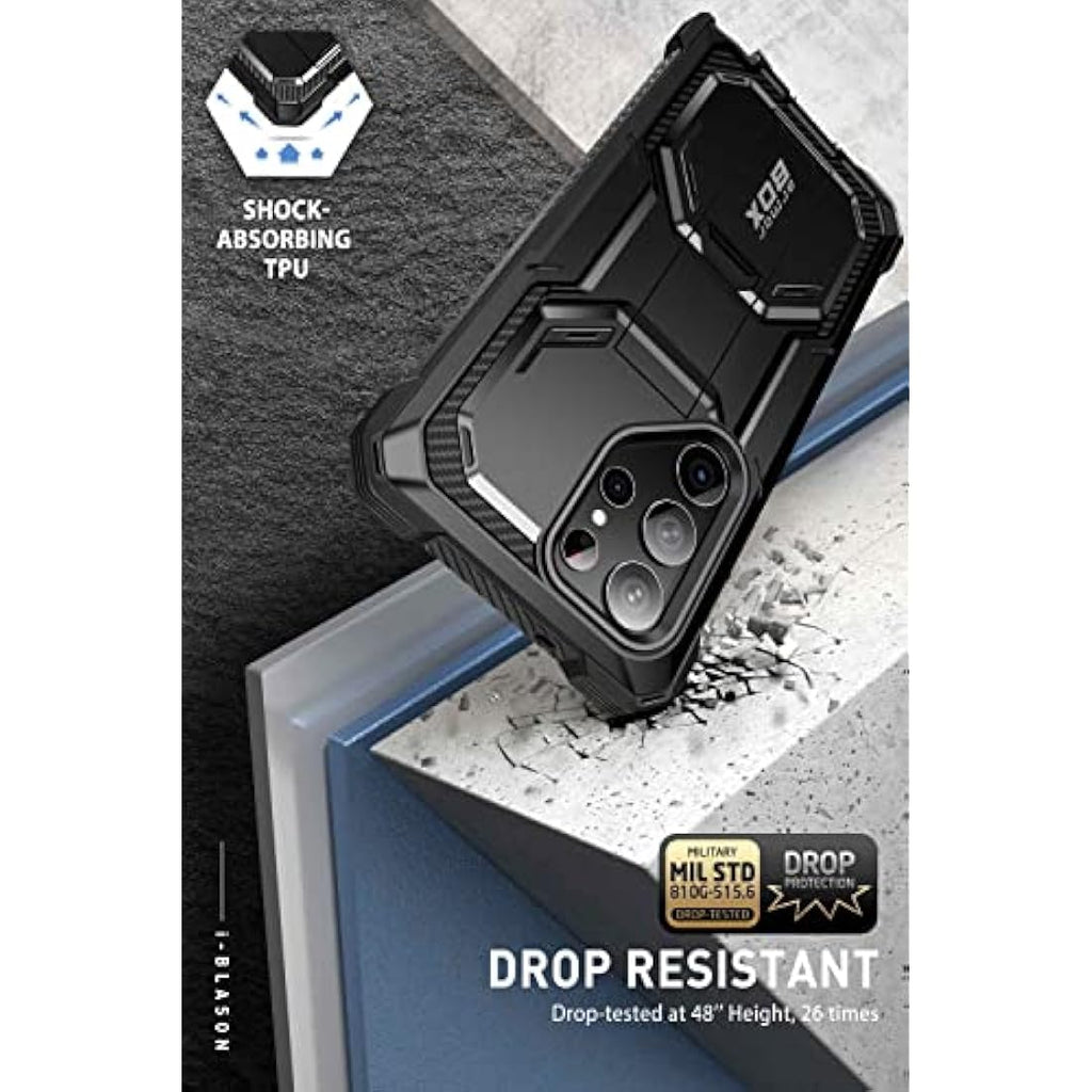 i-Blason Armorbox Samsung Galaxy S23 Ultra Case | Rugged Full-Body Black