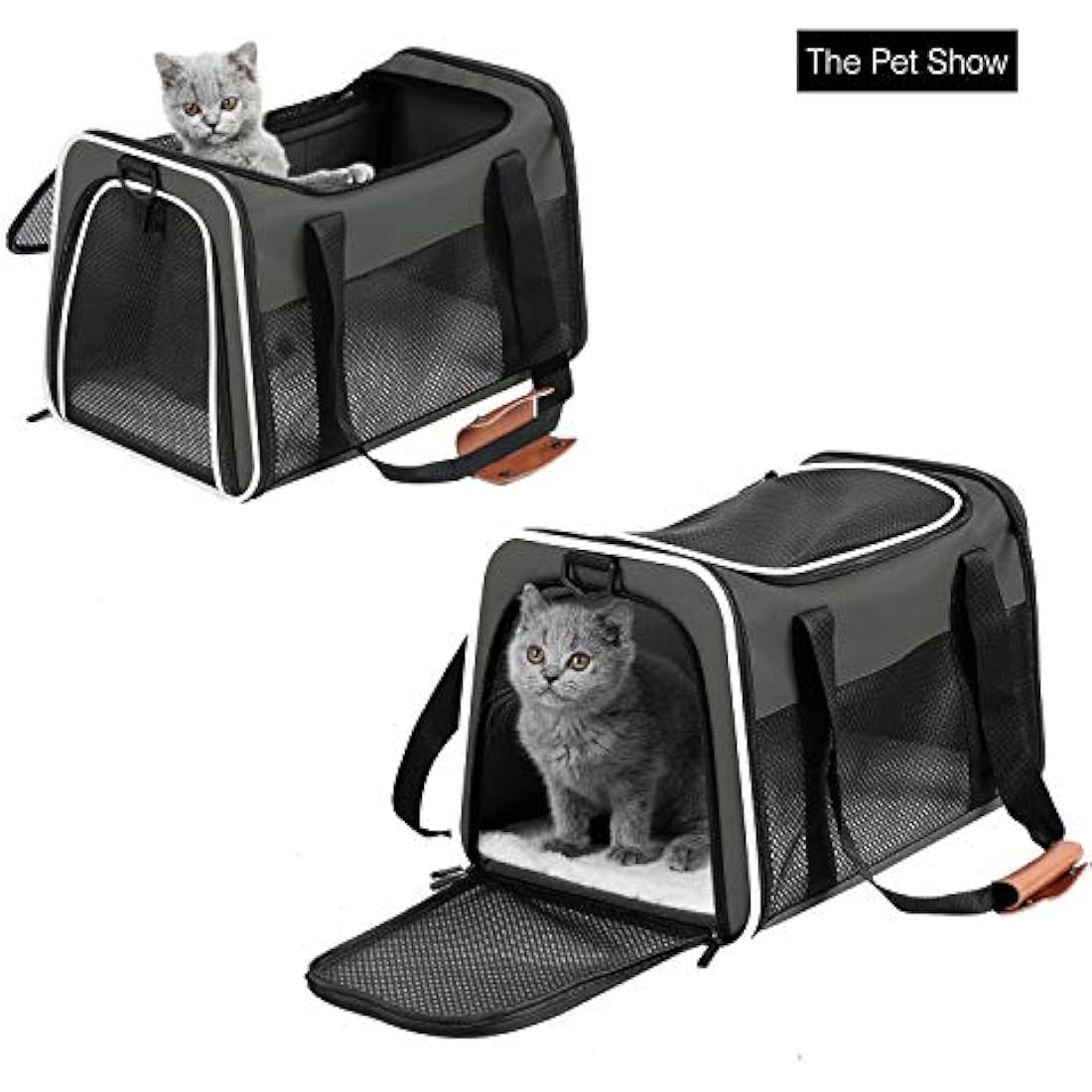 Airline Approved Soft-Sided Collapsible Pet Carrier - Brown