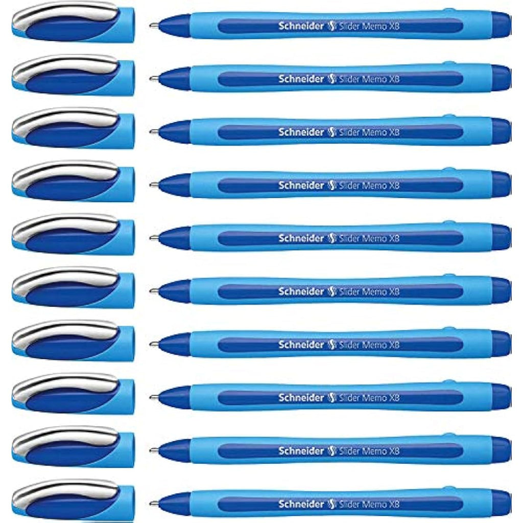 Schneider Slider Memo XB Ballpoint Pens - Blue & Assorted - 16 Pack