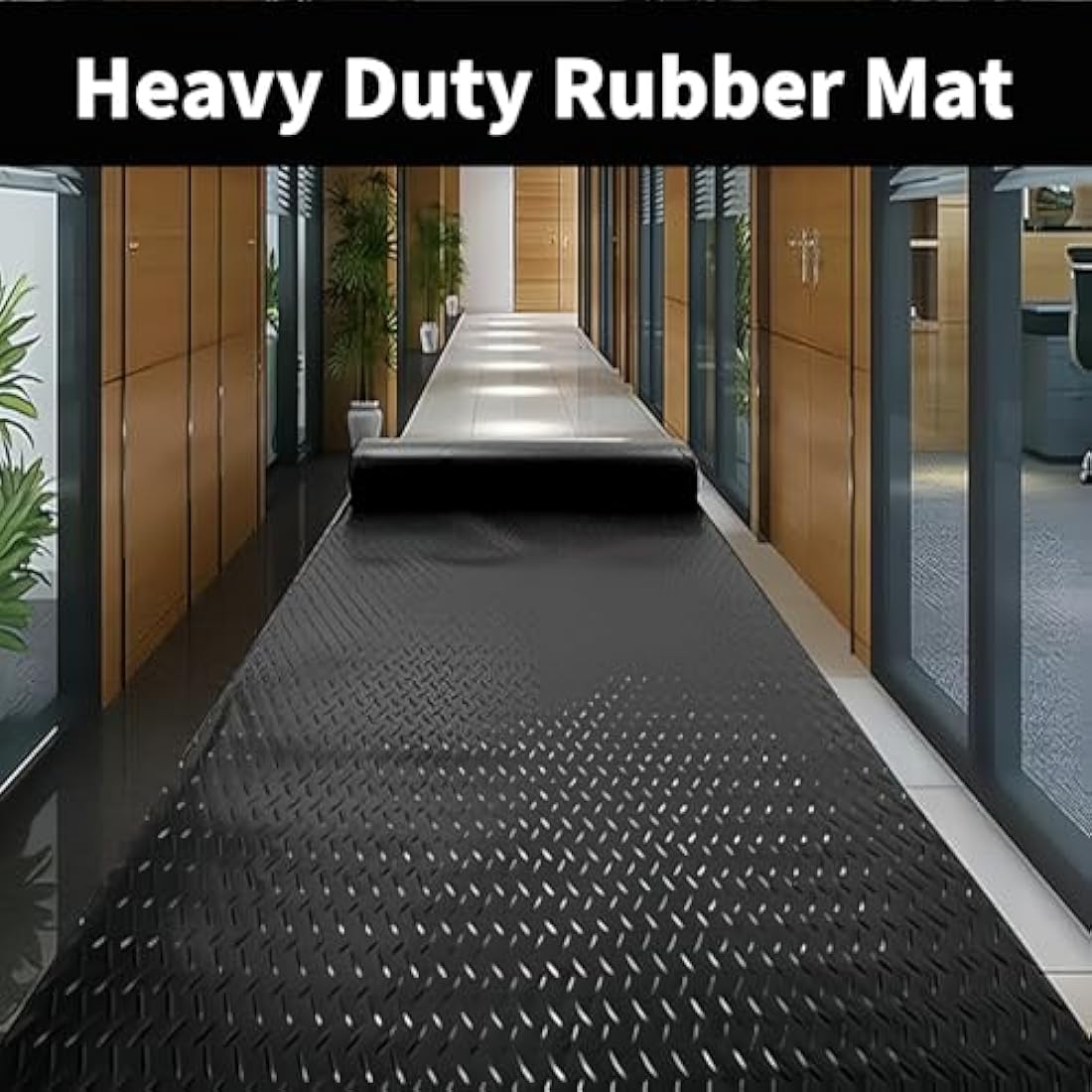 Heavy Duty Garage Floor Mat | 1x5m Anti-Slip Rubber Roll