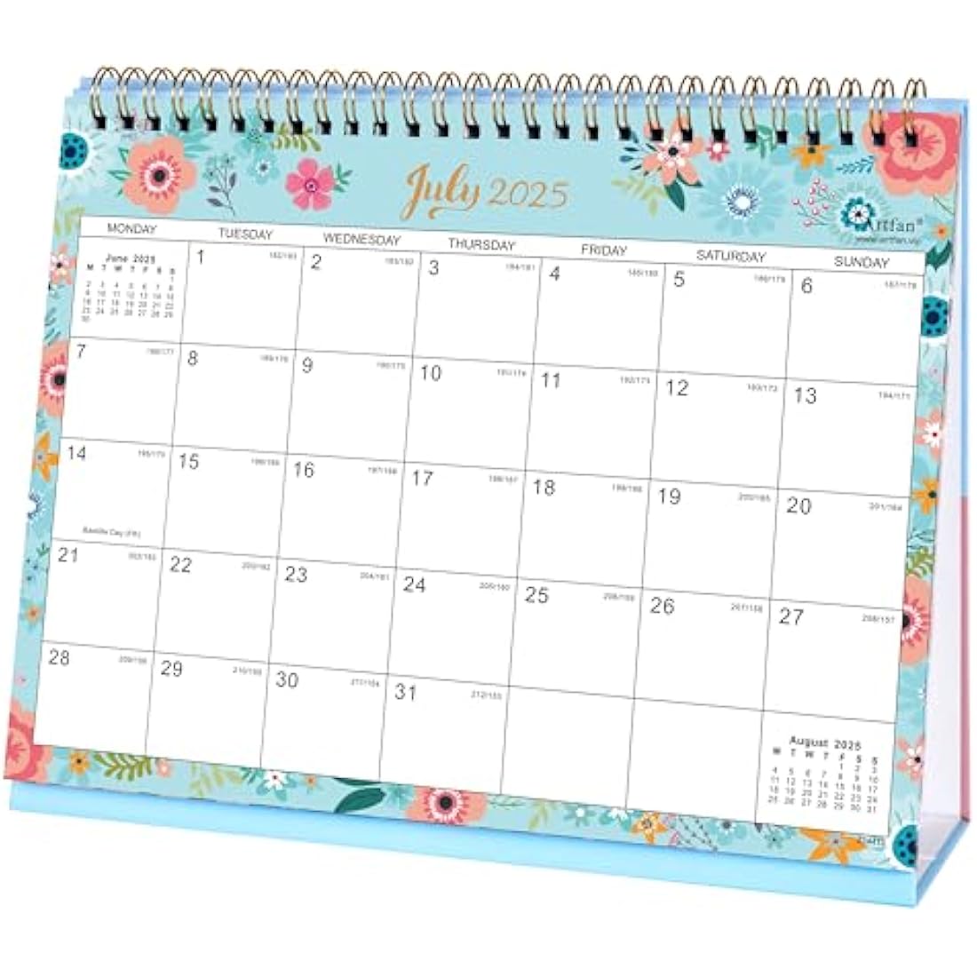 Jolof Store 2025-2026 Desk Calendar – Standing Flip Desktop Planner