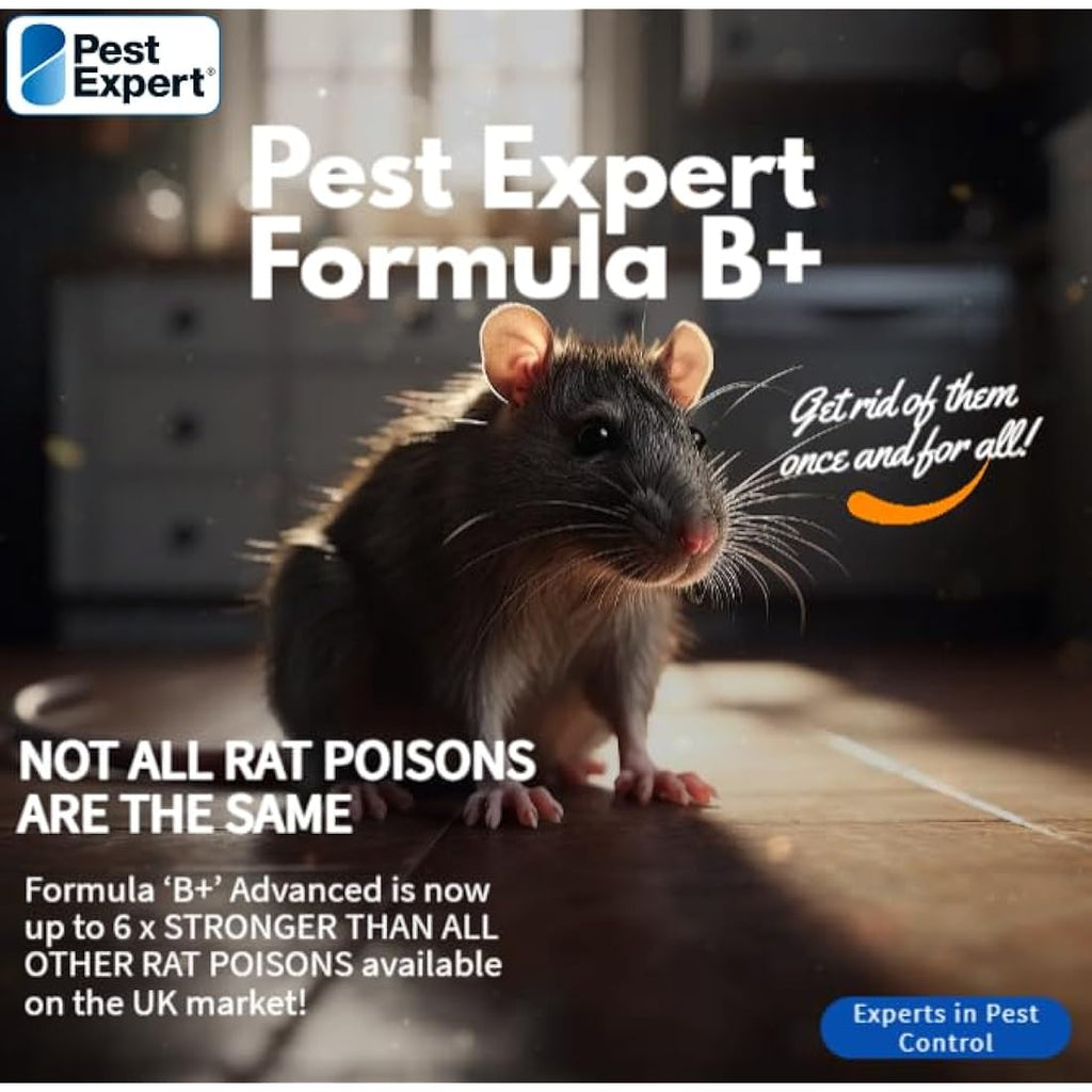 Pest Expert Rat & Mouse Killer Poison Blocks (300g) with Bait Station