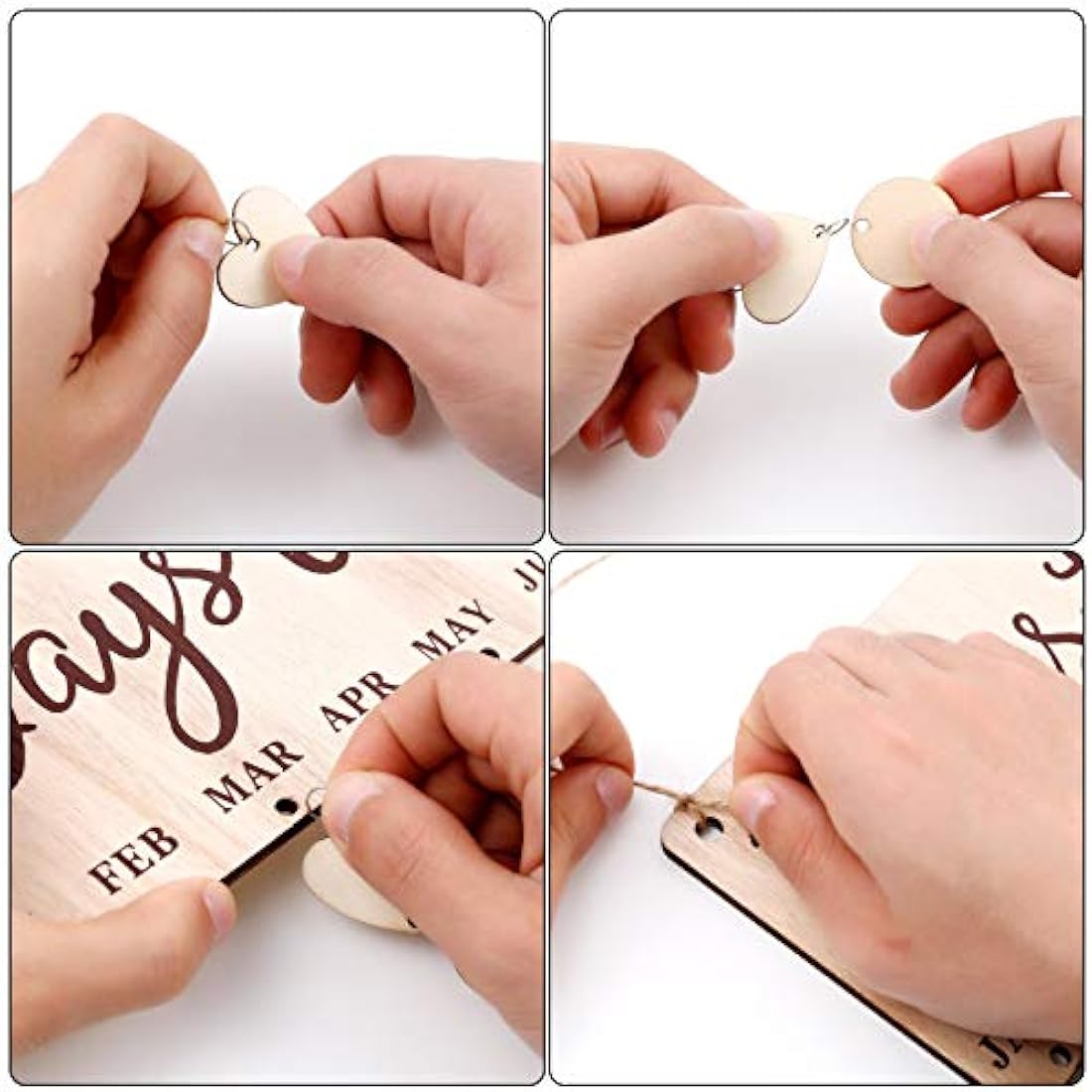 DIY Wooden Birthday Reminder Calendar Wall Hanging Decor