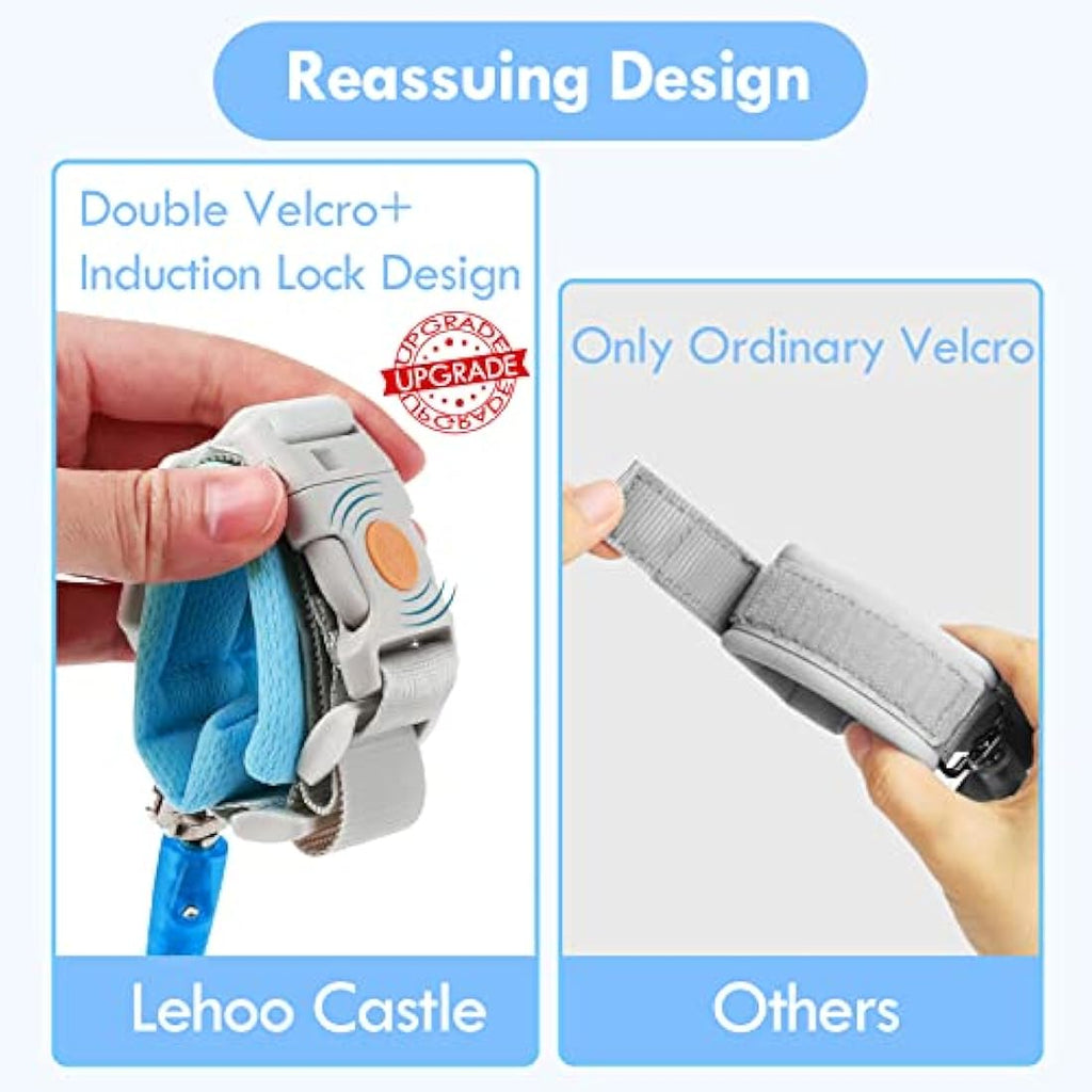 Lehoo Castle Toddler Reins | Anti Lost Wrist Link with Induction Lock