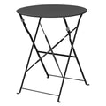 Bolero Black Steel Pavement Table – 710x595mm Outdoor Commercial Use