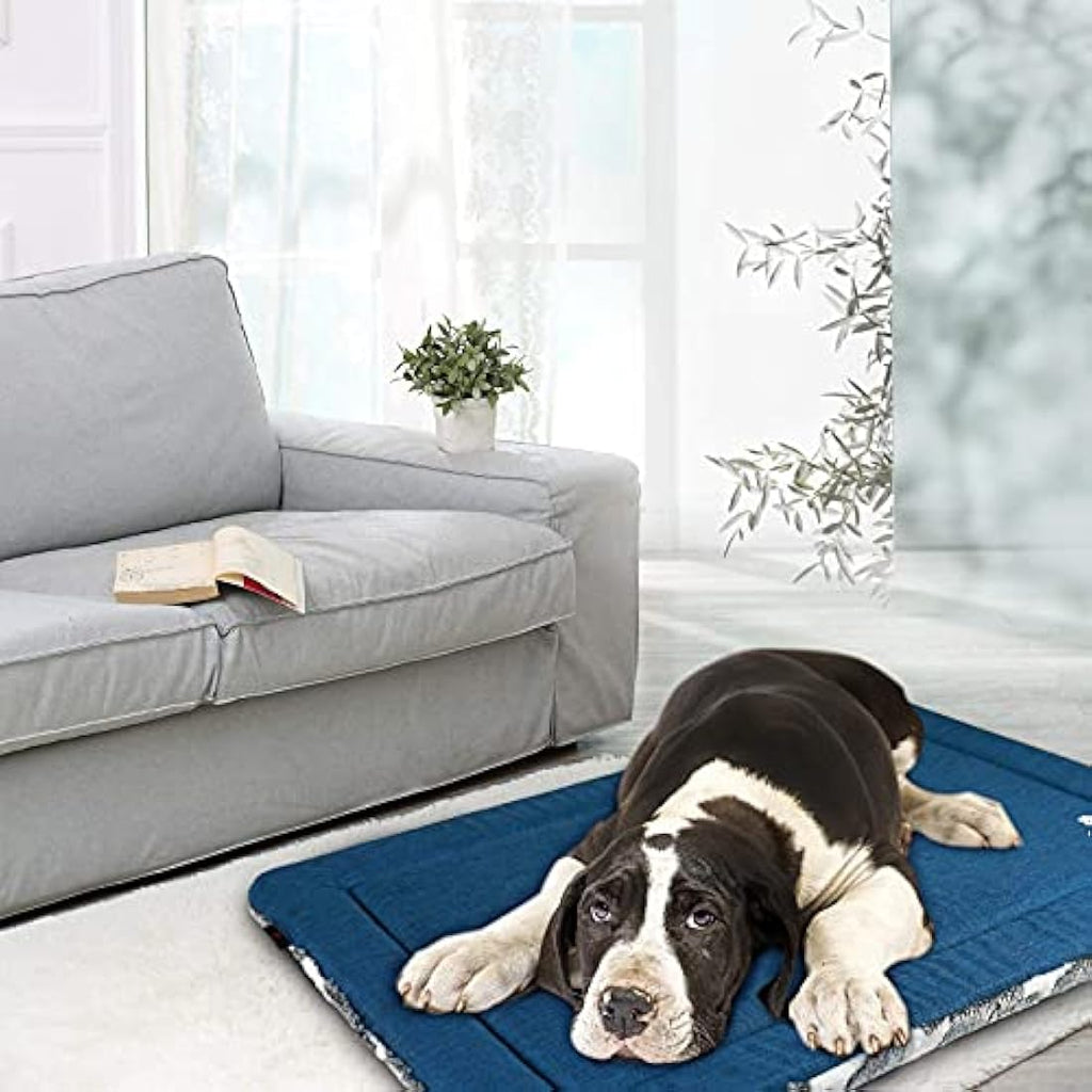 KROSER Reversible Dog Bed Mat – Extra Large Washable Foam Crate Pad