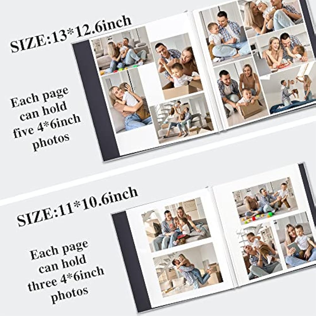 Yopih Self Adhesive Photo Album – 60 Page Linen Cover Scrapbook