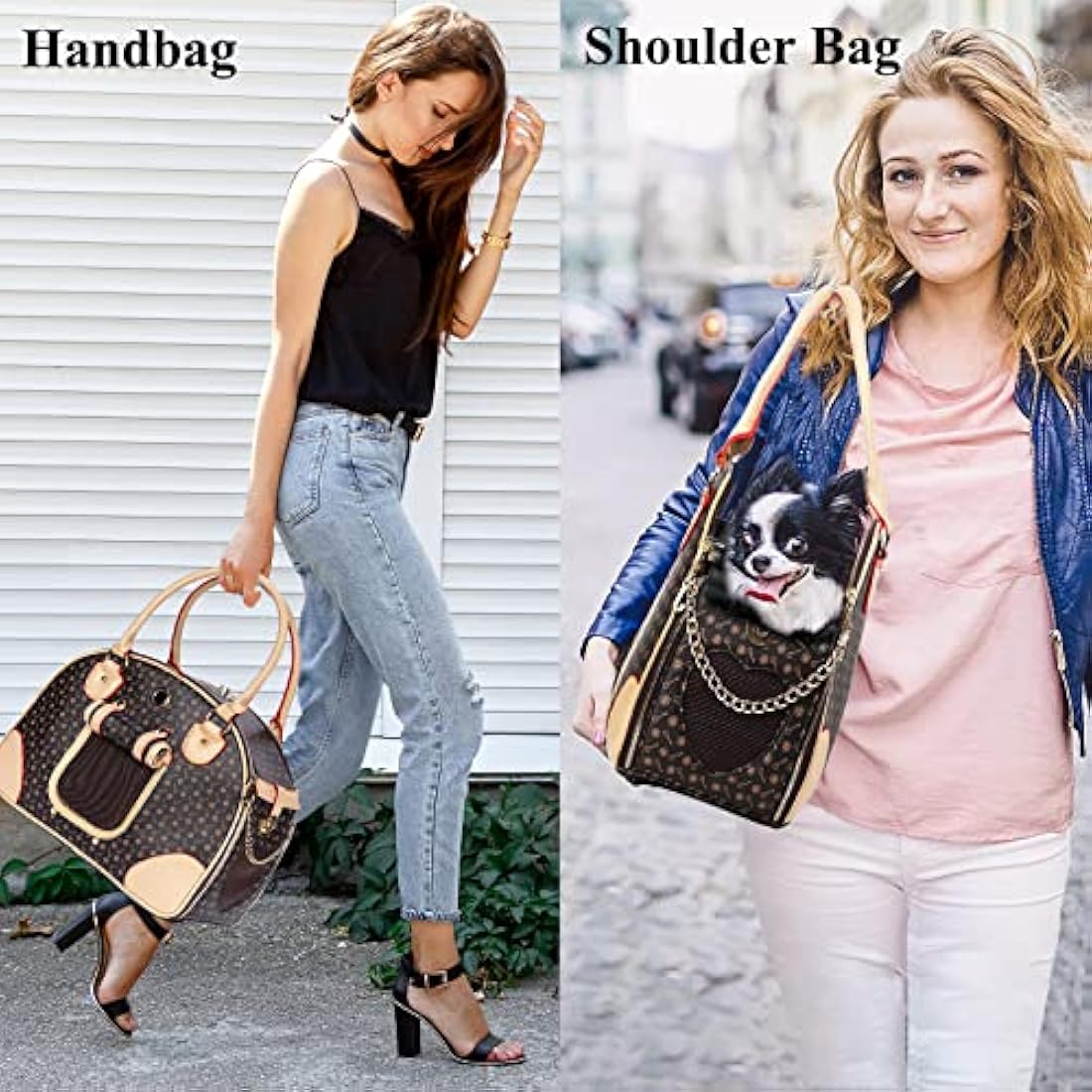 Jolof Store Luxury PU Leather Pet Carrier | Airline Approved Cat & Dog Bag