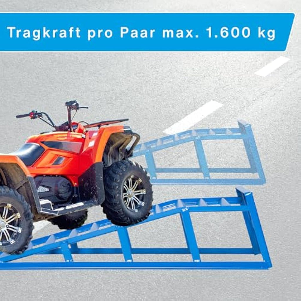 Cartrend Heavy Duty Car Access Ramps – 1.6 Ton Capacity, Blue, 2-Pack