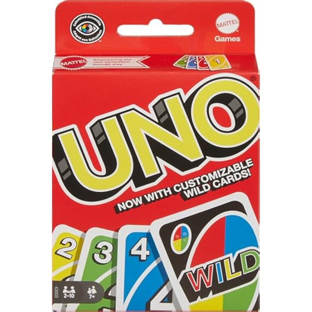 Uno Classic Card Game by Mattel – Family Party Game with Wild Cards