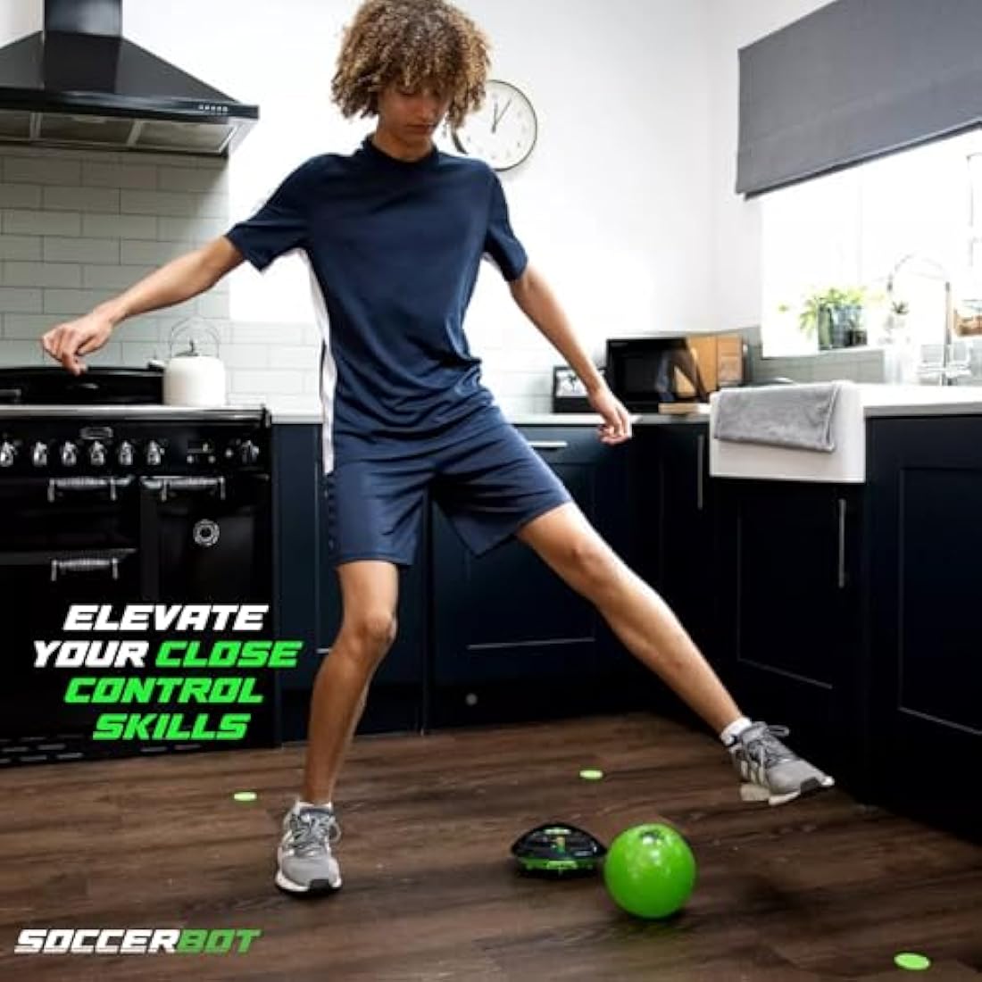 Jolof Store Soccer Bot Indoor Football Trainer – Smart Ball with 3 Speeds