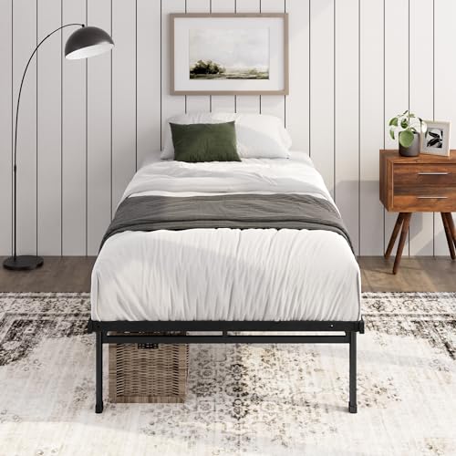 ZINUS Justin Metal Single Bed Frame | 90x190cm Steel Slat Support