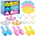 Jolof Store Princess Dress Up Set – 3 Pairs of Shoes, Skirts & Tiaras