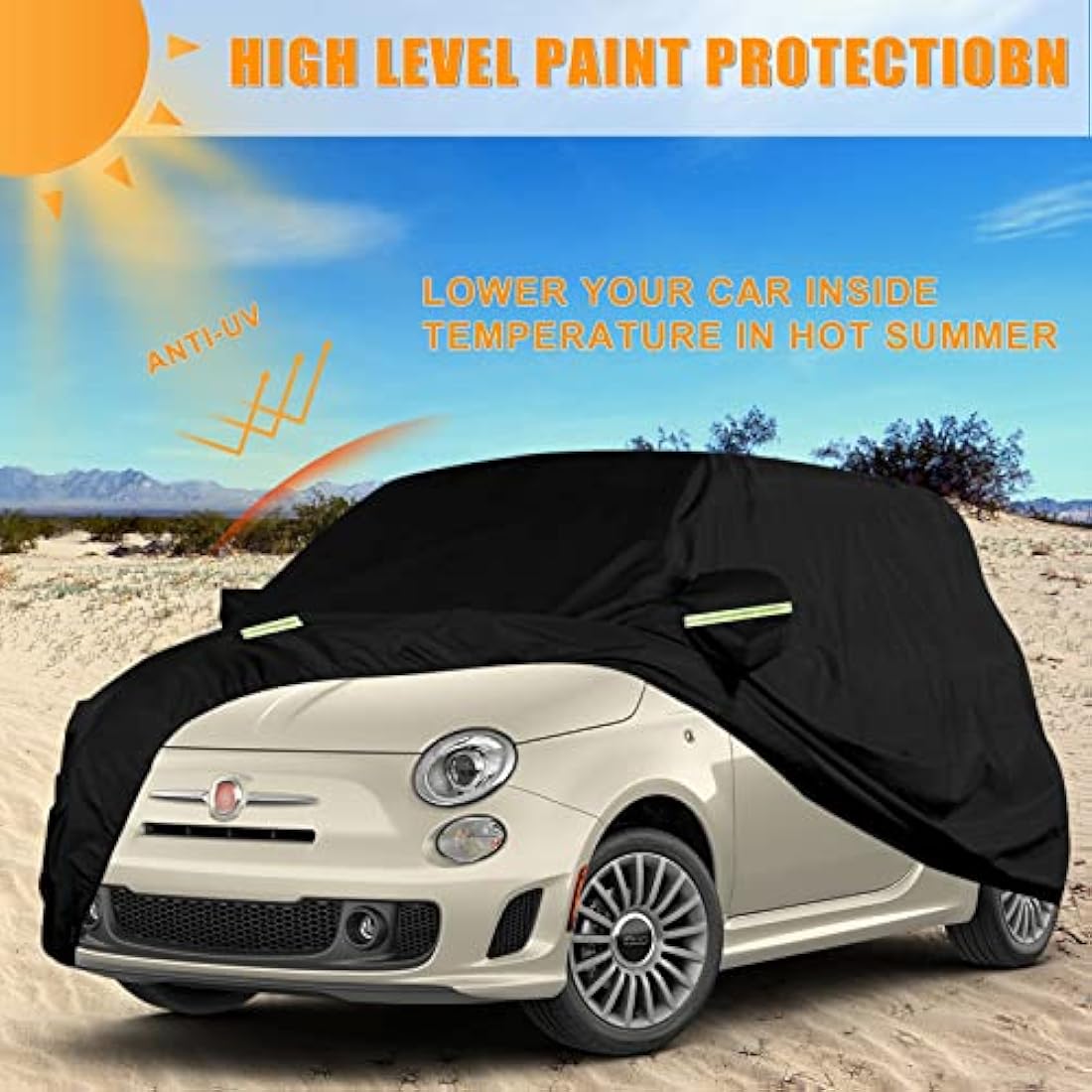 Waterproof Car Cover for Fiat 500 2007-2022 | 4-Layer All Weather