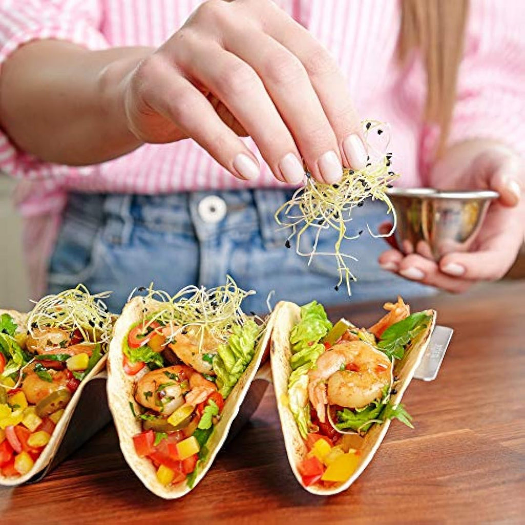 Uno Casa Stainless Steel Taco Holders Set of 6 – Oven & Grill Safe