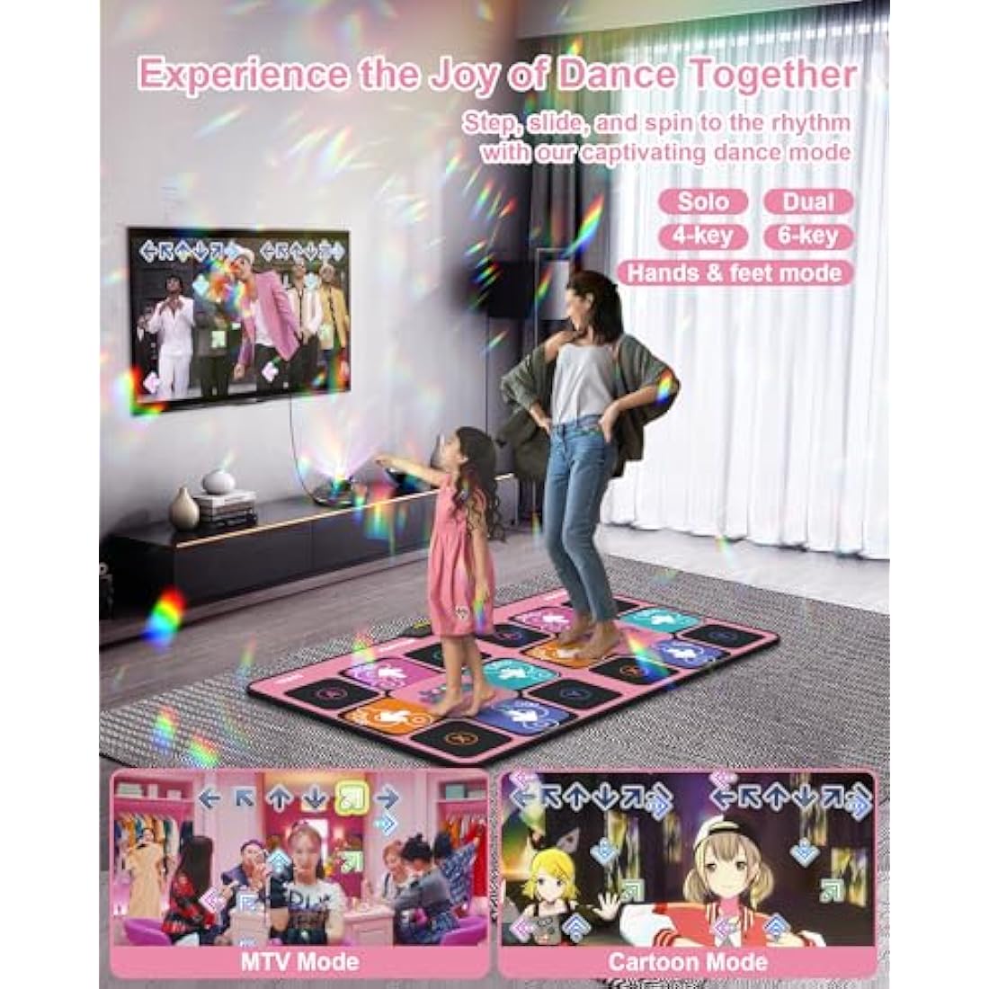 Acelufly Electronic Dance Mat for TV | HD Camera & Wireless Controllers