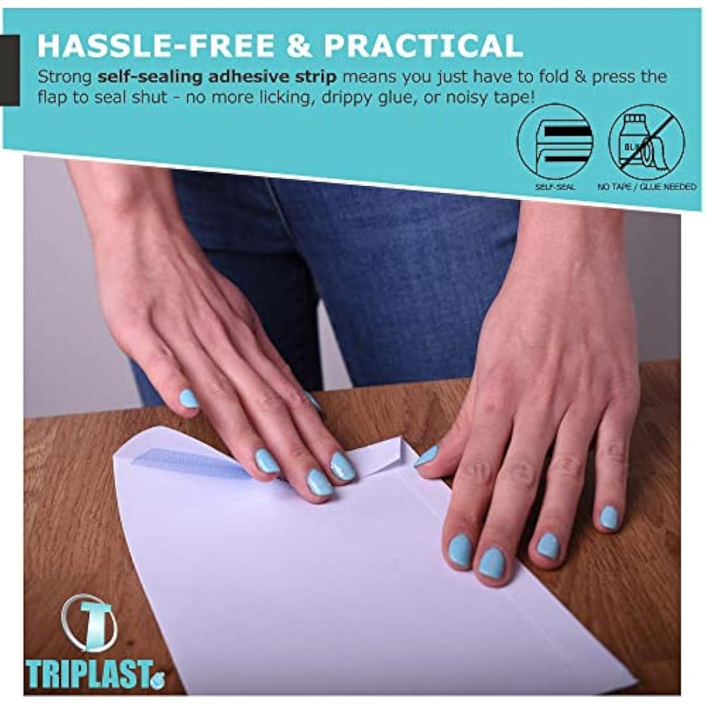 Triplast C4 White Security Envelopes – 90gsm Self-Seal (Pack of 50)