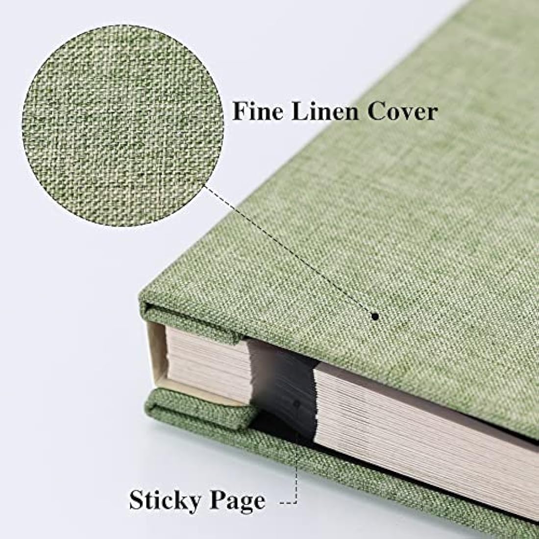 Yopih Self Adhesive Photo Album – 60 Page Linen Cover Scrapbook