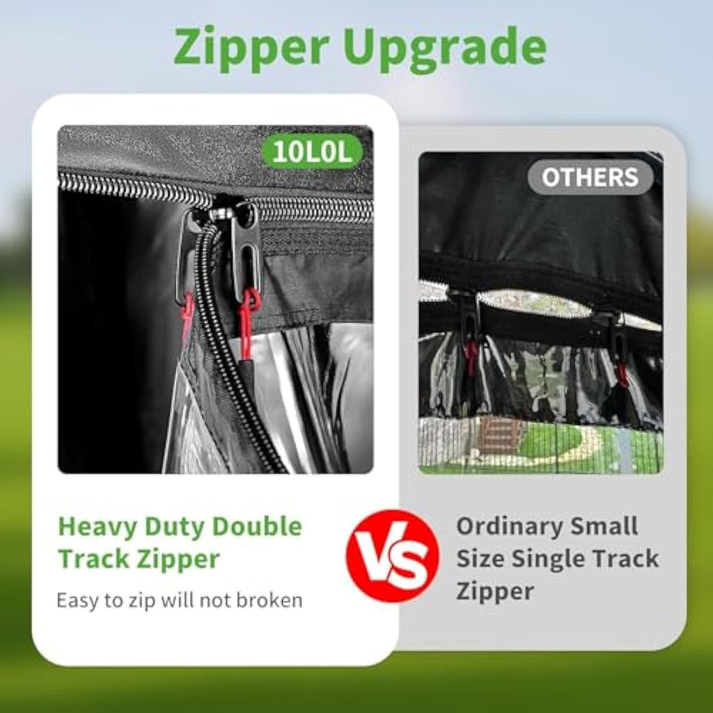 10L0L 2-Passenger Golf Cart Enclosure for EZGO TXT RXV | 600D Waterproof