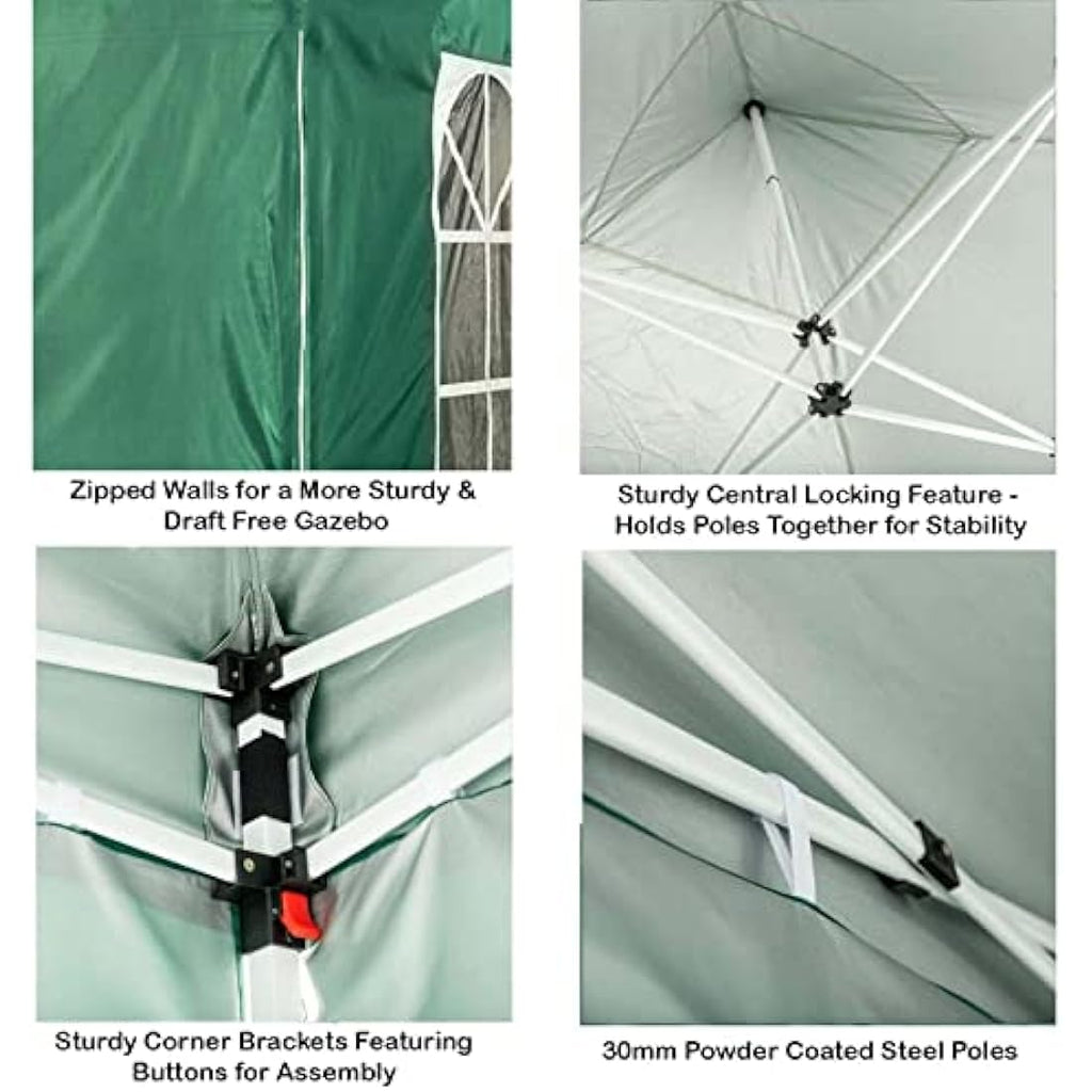 Jolof Store 3m x 3m Pop Up Garden Gazebo – Waterproof Heavy Duty Shelter