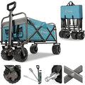 Sekey Heavy-Duty Folding Wagon | All-Terrain Beach Cart, 440lb Capacity