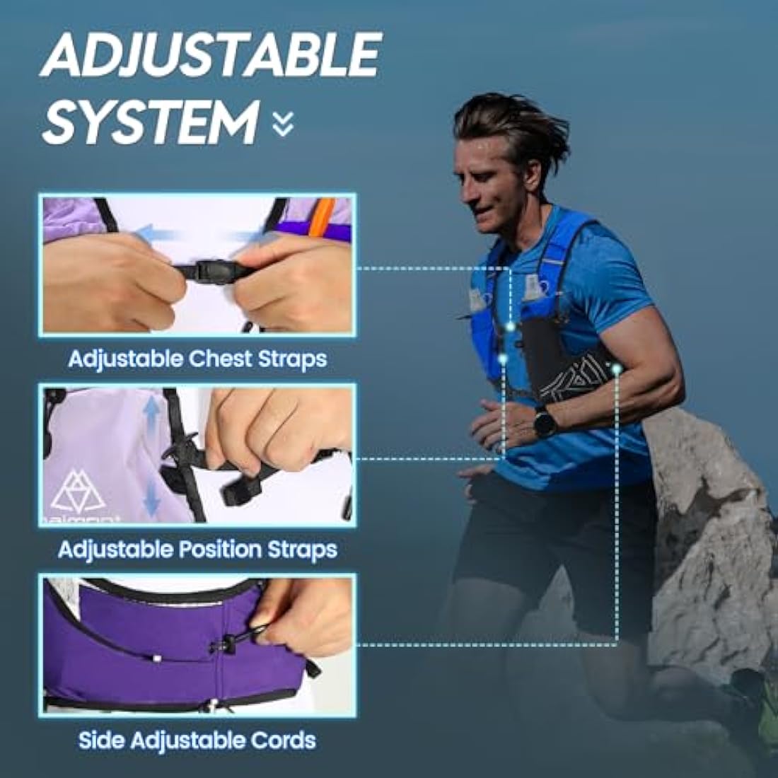 Haimont 8L Hydration Running Vest with 500ml Soft Flasks | Jolof Store