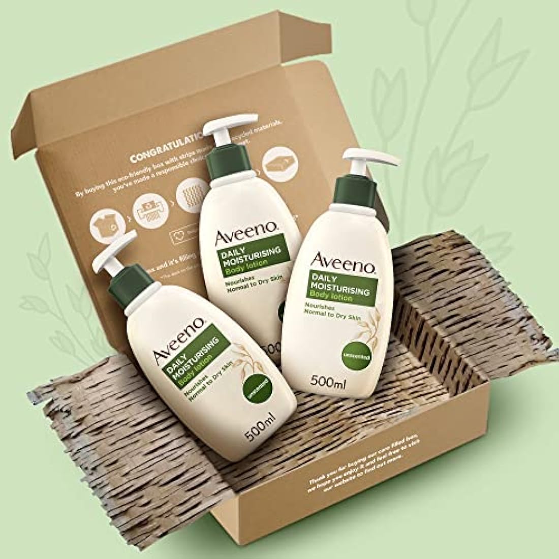 Aveeno Daily Moisturising Body Lotion - 3x 500ml Bundle for Dry Skin